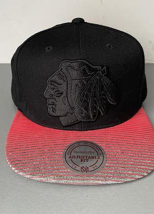 Бейсболка снепбек snapback nhi chicago blackhawks mitchell & ness оригінал