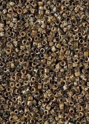 Db-2267 бисер miyuki delica beads 11/0 (непрозрачное покрытие пикассо микс коричневый темный)