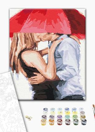 Brushme classic картина по номерам он и она под зонтом, 48×60 см