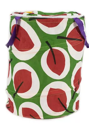 Корзина для игрушек m3732 диаметр 30 см, высота 38 см, крыш-застеж-мол, 2 ручки m3732-2