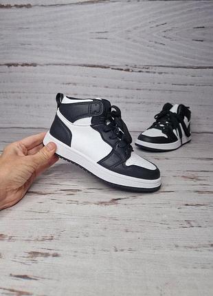 Р.32-37 хайтопы/кроссовки унисекс apawwa tc829 black/white