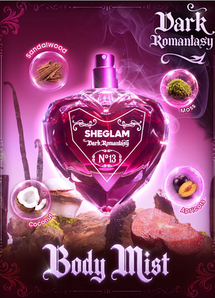 Парфумований спрей для тіла sheglam dark romantasy body mist (6283)