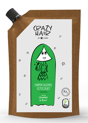 Шампунь для нежной очистки hiskin crazy hair с ароматом лайм и киви, 300мл (дой-пак), 300 мл