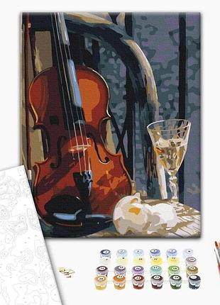 Brushme classic картина за номерами скрипка з вином, 40×50 см