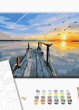 Brushme classic картина по номерам закат у пристани, 40×50 см