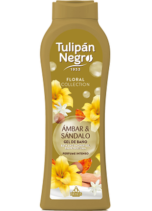 Гель для душу парфумований tulipan negro floral бурштин та сандал, 650мл, 650 мл