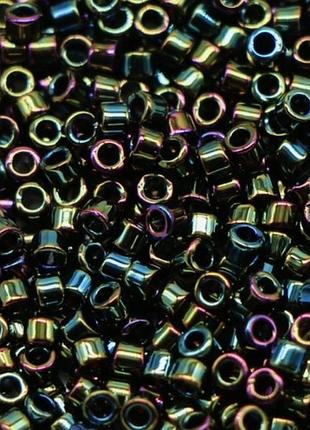 Db-3 бисер miyuki delica beads 11/0 (металлик ирис темно-зеленый)
