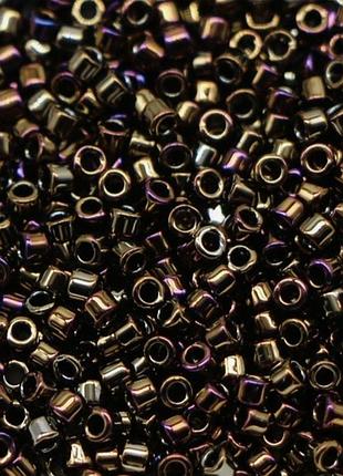 Db-7 бисер miyuki delica beads 11/0 (металлик ирис темно-коричневый)