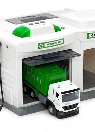 Интерактивный игровой набор – гараж «мусорная станция» арт. clm - 552