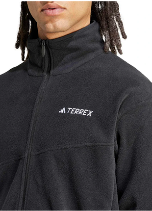 Флисовая кофта adidas terrex multi full-zip fleece black (iz3294) xs. оригинал