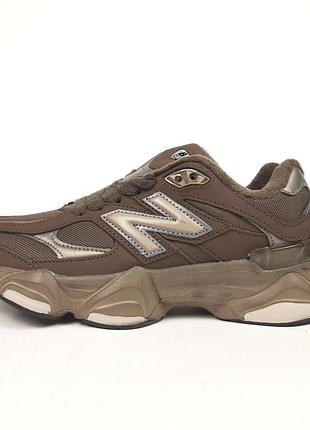 Кросівки чоловічі new balance 9060 коричневі зимові
