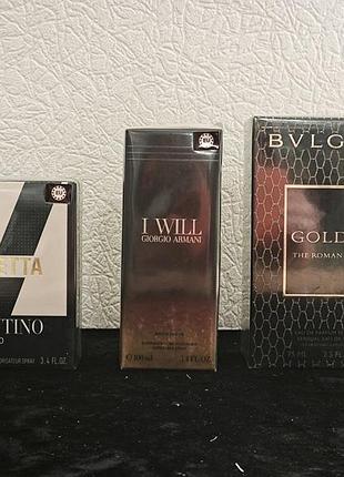 Armani i will bvlgari goldea the roman night valentino vendetta uomo 100мл