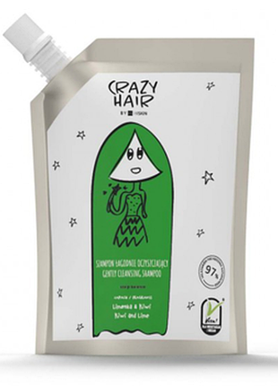 Шампунь для нежной очистки hiskin crazy hair с ароматом лайм и киви, 100мл (дой-пак), 100 мл