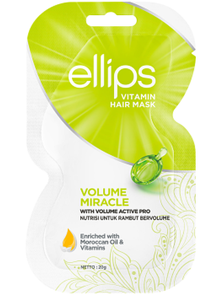 Маска для тонких волос ellips «чудо объем» с активным комплексом volume miracle, 20г, 20 г