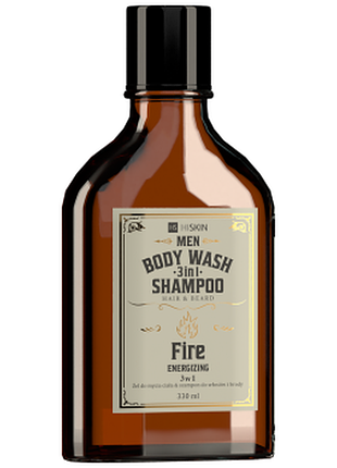 Гель-шампунь 3 в 1 для миття тіла, волосся та бороди hiskin gentelmans fire whisky, 330мл, 330 мл