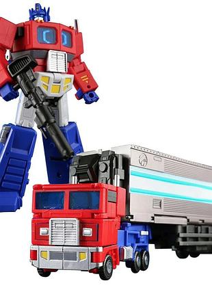 Робот-трансформер оптимус прайм с прицепом и аскесуарами - optimus prime, generations