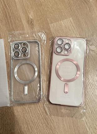 Чохол apple iphone 15 pro/15 pro max прозорий з magsafe 2