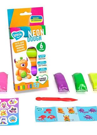 Набор теста для лепки "neon assorted" tm lovin 41197, 6 цветов
