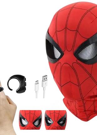 Интерактивная маска человек паук с мигающими глазами на пульте - spiderman
