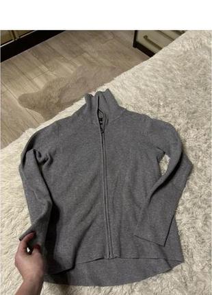 Вʼязаний светер жіночий massimo dutti в'язаний сірий