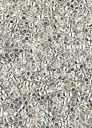 Db-551 бисер miyuki delica beads 11/0 (металлик посеребренный)