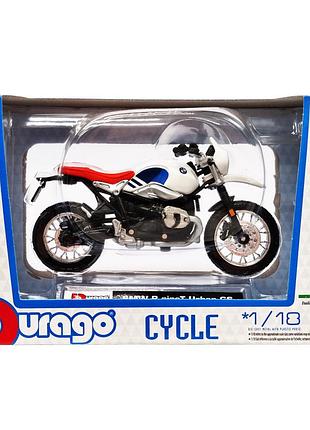 Дитяча модель мотоцикла "bmw r ninet urban gs" bburago 18-51030-6 масштаб 1:18