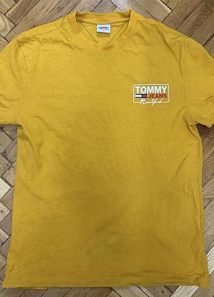 Чоловіча футболка tommy jeans помаранчева оригінальна