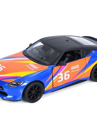 Машинка інерційна 2023 nissan fairlady z kt5443wf(blue) 1:36, 12 см, відчиняються двері
