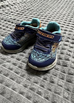 Кросівки для хлопчика skechers сині з бірюзовим