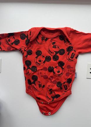 Боді  mickey mouse червоний 62-68