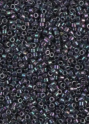Db-1001 бисер miyuki delica beads 11/0 (радужный темно-серый)