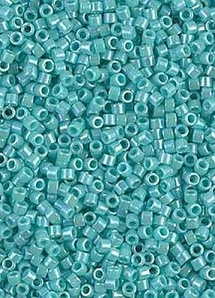 Db-1576 бисер miyuki delica beads 11/0 (жемчужный радужный, бирюзовый)