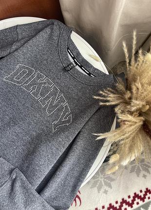 Світшот жіночий dkny сірий з написом