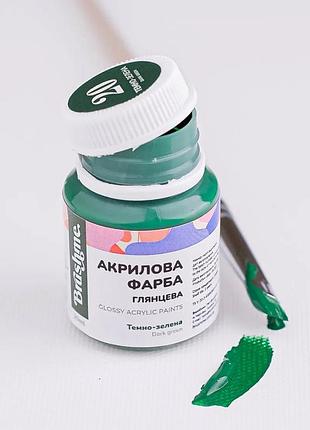 Brushme акриловая краска для декора темно-зеленая, 20 мл, темно-зелений
