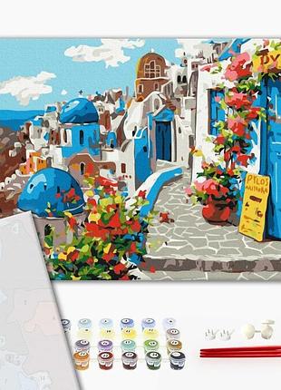 Brushme premium картина за номерами літо санторіні, 40×50 см, 40x50 см