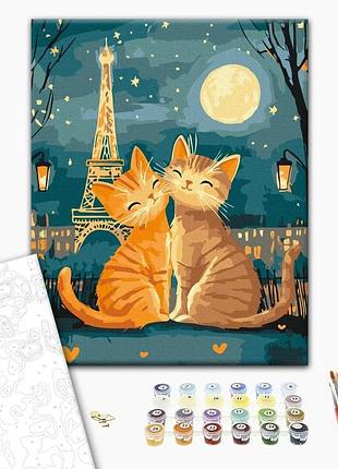 Brushme classic картина по номерам любовь мурлычет, 30×40 см, 30×40 см