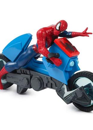 Фігурка hasbro людина павук із мотоциклом, 15 см - marvel spider-man web cycle