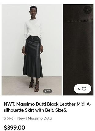Massimo dutti спідниця шкіра шкіряна м