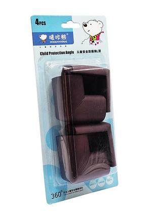 Поролоновые защитные углы на мебель mgz-0810(black) 4 шт