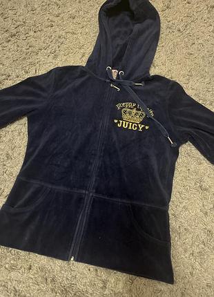 Кофта жіночий juicy couture велюровий синій