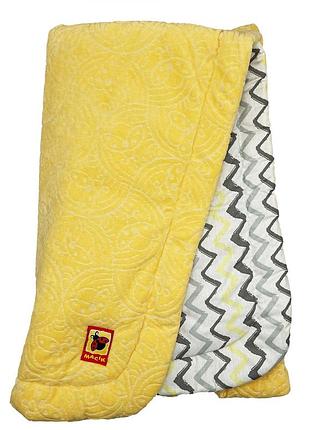 Плед детский мс 110612-15 трикотаж, желтый 78 х 90 см