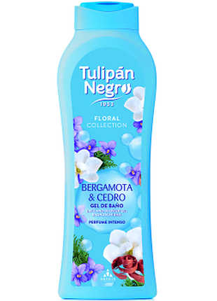 Гель для душа парфюмированный tulipan negro floral бергамот и кедр, 650мл, 650 мл