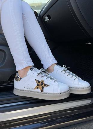 Стильні кеди golden goose fur 🤍 6