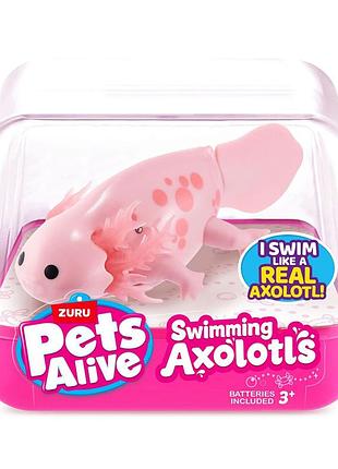 Интерактивная игрушка аксолотль pets & robo alive 9556a, розовый