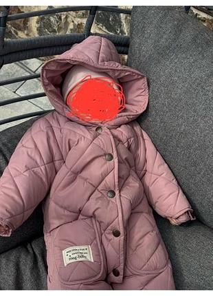 Комбінезон демісезонний пудровий