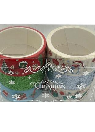 Набір декоративний скотч "merry christmas" xm-jd2273-2, 1,5 см x 2 м