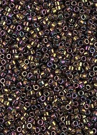 Db-23 бисер miyuki delica beads 11/0 (радужный золотисто-коричневый ирис)