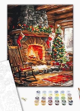 Brushme classic картина за номерами затишок різдвяного вогнища, 30×40 см, 30×40 см