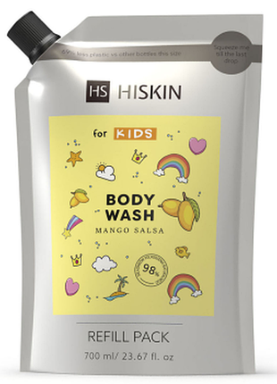 Гель для душа детский hiskin kids body с ароматом манго сальса, 700мл (дой-пак), 700 мл