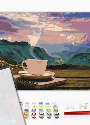 Brushme premium картина за номерами ранок з видом на гори, 40×50 см, 40x50 см